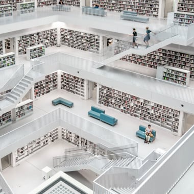 A big white library