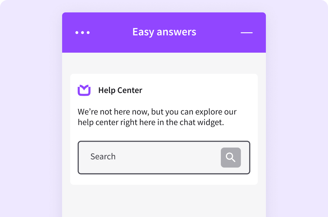 Help Center widget